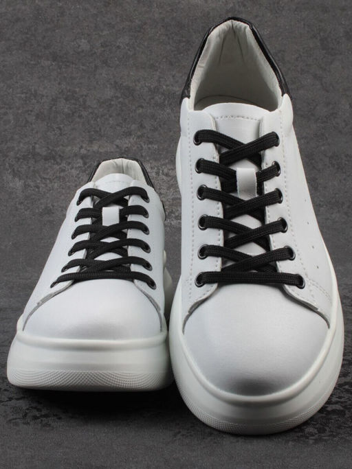 03-YC151-2 WHITE Кроссовки женские (натуральная кожа)