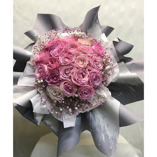 Цена за 20 шт. Плёнка матовая двухсторонняя Счастье вокруг фиолетовый, 0,58 х 0,58 м - UPAK LAND фото 6