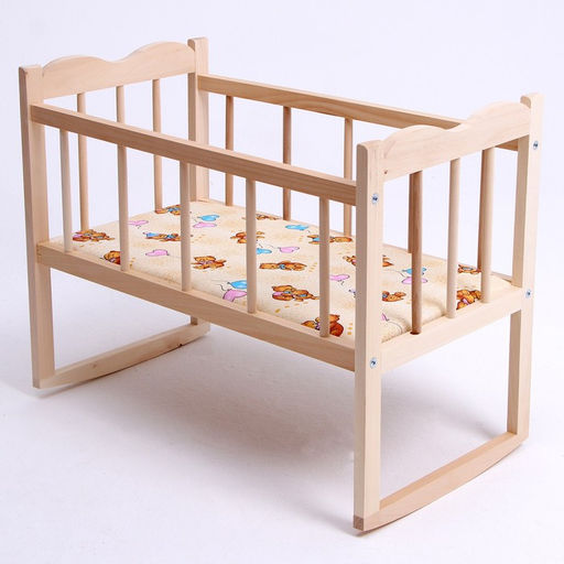 Кровать - качалка для кукол, большая, 50×30×45 см