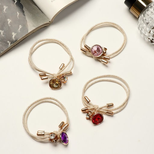 Цена за 12 шт. Резинка для волос «Флорентина», камни, 2×2 см, МИКС