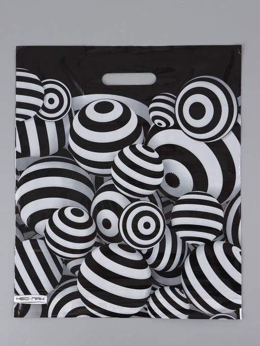 Цена за 25 шт. Пакет "Иллюзия , полиэтиленовый с вырубной ручкой 38х45 см, 60 мкм