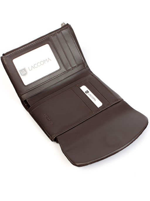 LACCOMA кошелек LA-2089-З-темно-коричневый натуральная замша