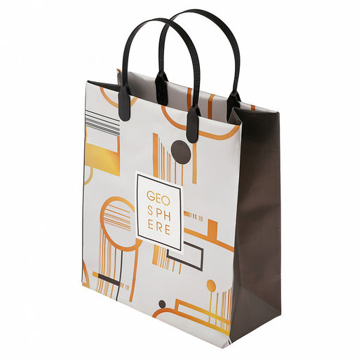 Пакет подарочный мягкий пластик с пластиковой ручкой 23х27см Геосфера, 150 мкм, ламинированный (Россия) - Домашняя Мода фото 4