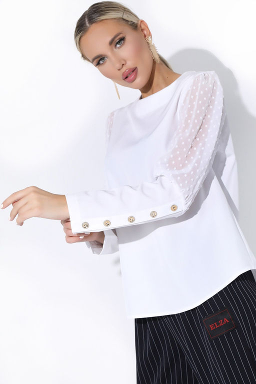Блузка Марина (белый) - Эльза фото 5