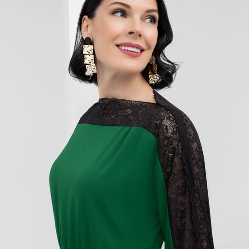 Платье Парижский десерт (изумруд с ремешком) - Charutti фото 3