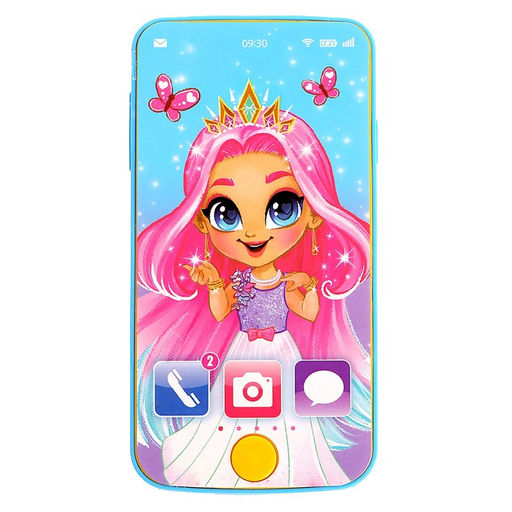 Цена за 2 шт. Музыкальный детский телефон «Принцессе», звук, цвет розовый, МИКС