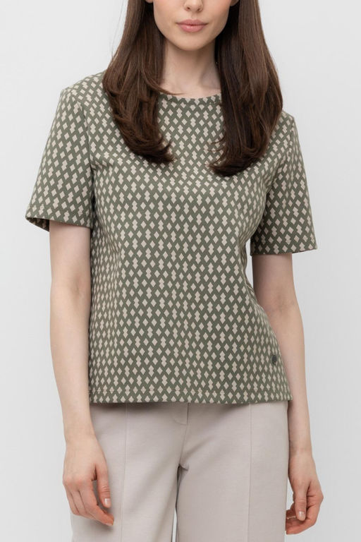 ЕВТ 3216/оливковый серый,ромбики фуфайка жен