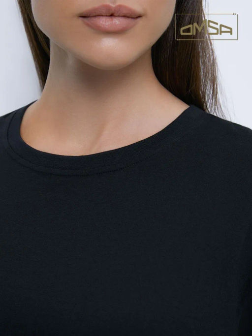 OmT_D1301 Фуфайка (футболка) OVERSIZE, COTTON - nero - Omsa фото 7