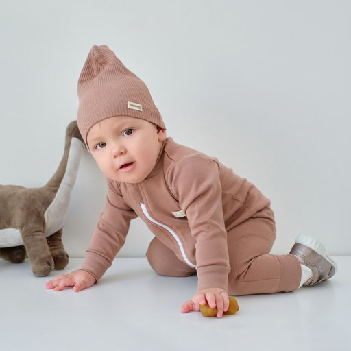 Комбинезон на молнии Крошка, Я BASIC LINE, рост 68-74 см, коричневый - Крошка я фото 4