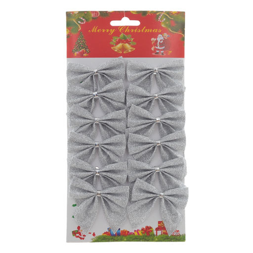 Набор из 12шт Изделие декоративное "Бант", L14W1 H24 см, 5в.