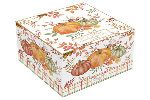 Набор чашек с блюдцами Тыква, 0,11 л, 2 шт - Easy life фото 4