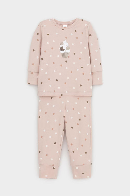 К 1621/дымчатая роза,цв.шарики пижама д/дет яс