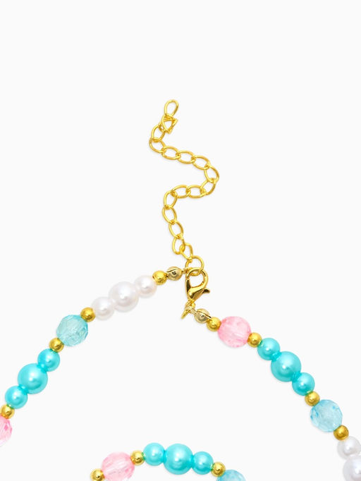 Набор детский «Выбражулька. Бабочка с бусиной», 2 предмета: бусы, браслет, розовый, голубой