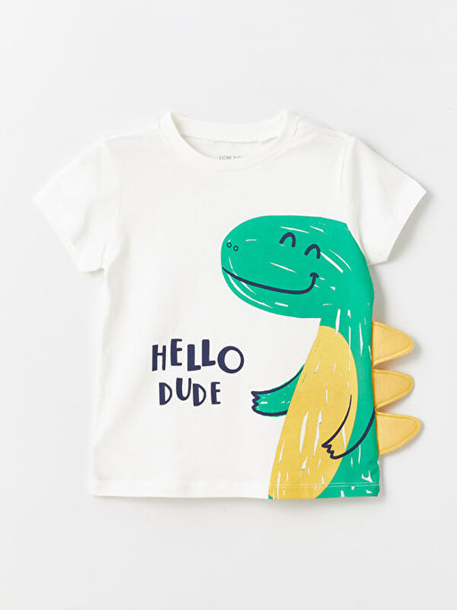 Bisiklet Yaka K?sa Kollu Bask?l? Erkek Bebek Pijama Tak?m? - Waikiki фото 2