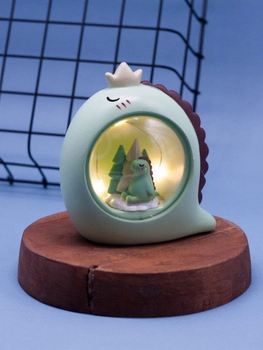 Ночник "Sleeping dino ball", green (11 см), пластик