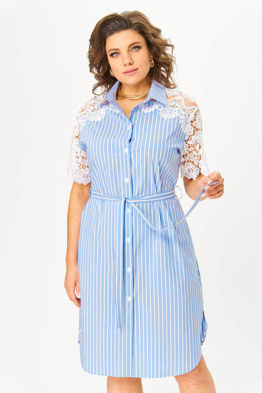 Платье Svetlana Style 2122 голубой полоска