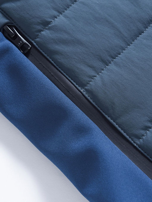 Куртка женская гибридная стёганая с капюшоном с графеновой подкладкой синего цвета 9622_1S