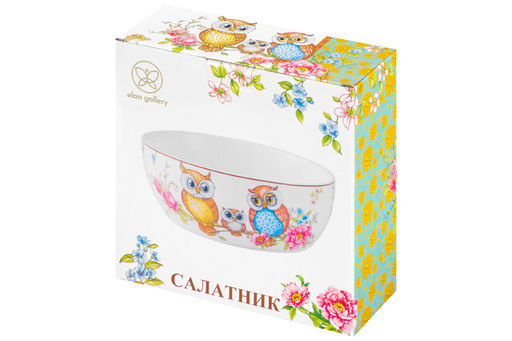 Салатник 20*20*7,5 см 1,7 л Совушки NEW BONE CHINA - Elan gallery фото 11