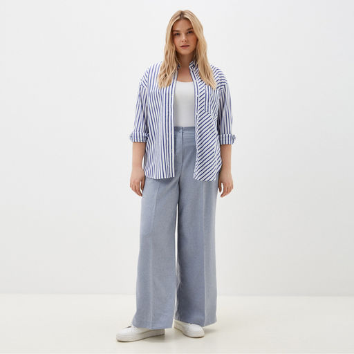 Брюки женские Mist plus-size, размер 50, голубые
