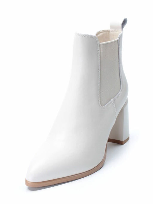 01-PCT169-2 BEIGE Ботинки Челси демисезонные женские (натуральная кожа, байка)
