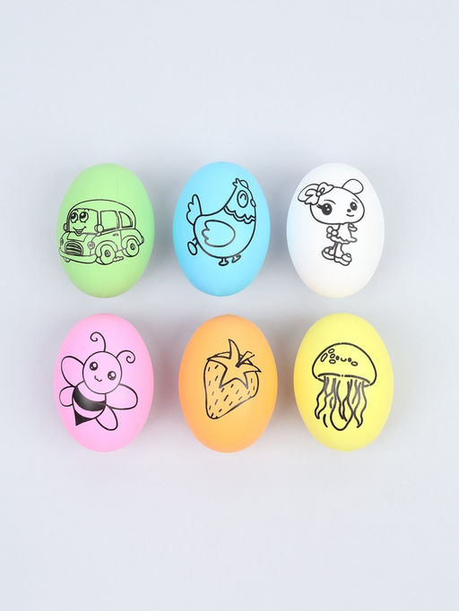 Заготовки для творчества Пасхальные яйца под роспись, набор 6 шт., МИКС