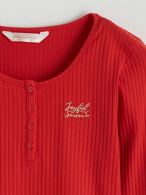 Bisiklet Yaka Ekose Kad?n Pijama Tak?m?