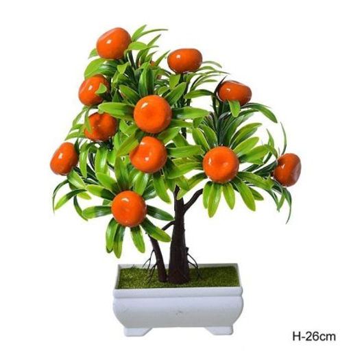 Цветочная композиция Мандариновое деревце 26 см / 17053 /уп 21/168/ без индивидуальной упаковки - Галеонтрейд фото 2