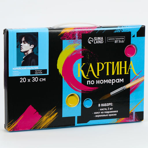 Картина по номерам с подрамником «Корейский мальчик», 20×30 см
