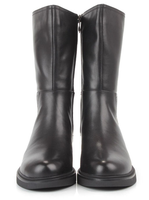 Z4213M BLACK Полусапоги зимние женские (натуральная кожа, натуральный мех)