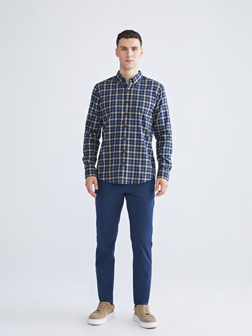 Ekose Gabardin Erkek G?mlek