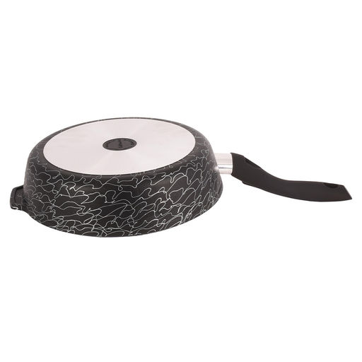 Сковорода алюмин. 260мм глубокая с ручкой (АП) "Грация" черный/серебро (сгчс260а) (Кукмара)