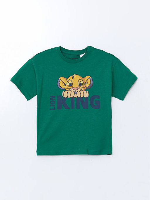 Bisiklet Yaka Aslan Kral Bask?l? Erkek ?ocuk Pijama Tak?m