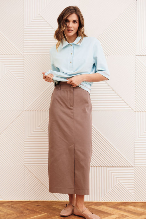 Костюм Gizart 5425 голубой, капучино  фото 2