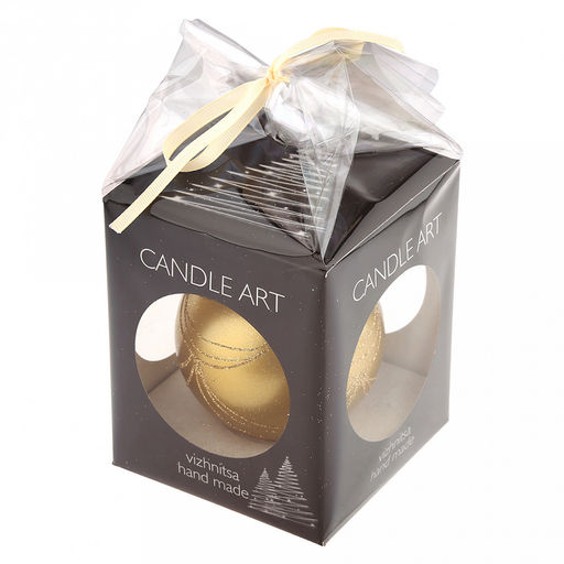 Елочная игрушка шар стеклянная д9,5см, золотой, ручная художественная роспись, подарочная упаковка (Россия) - Домашняя мода фото 7