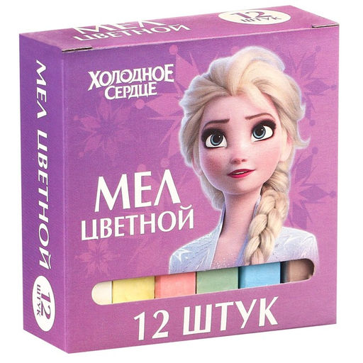 Набор мелков школьных, 12 штук, Холодное сердце - Disney фото 3