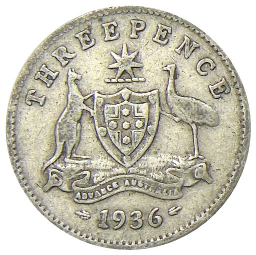 3 пенса 1936 года Австралия