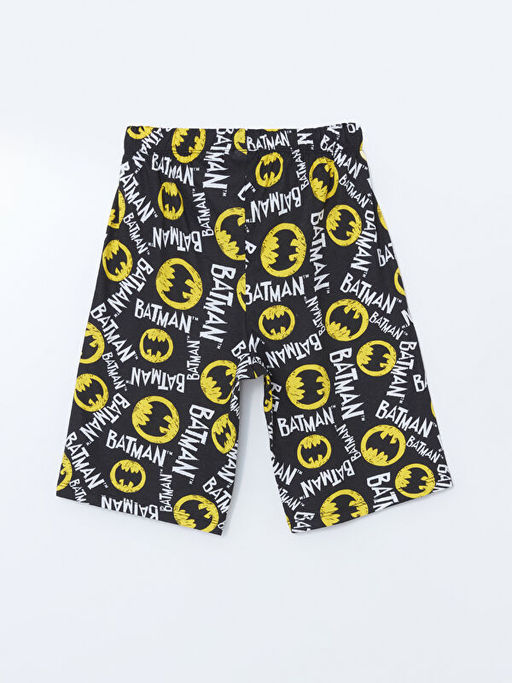 Beli Lastikli Batman Bask?l? Erkek ?ocuk Pijama ?ort