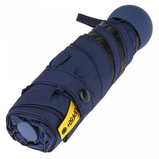 Зонт-мини механический Палитра UPF50+ ткань эпонж (полиэстер) + черное УФ-покрытие, 6 лучей, д/купола 90см, 5 сложений, 18см в сложенном виде, механизм против ветра, ручка с покрытием soft-touch, цвет синий, 218гр (Китай) - Домашняя Мода фото 7