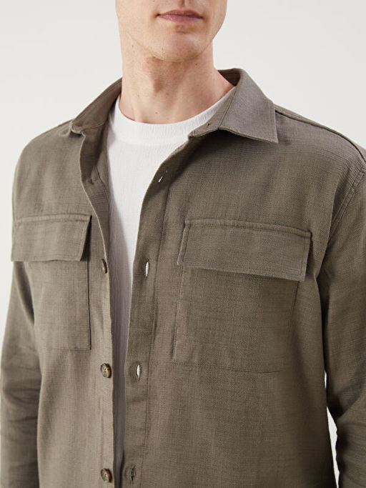 Regular Fit Uzun Kollu Erkek G?mlek Ceket