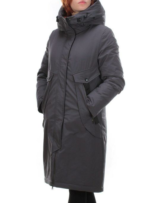 2062 DK. GRAY Пальто женское зимнее Parten (200 гр. холлофайбера)
