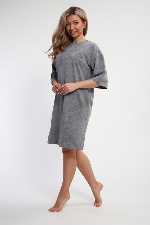 Платье туника варенка с принтом Сердце ТП-02