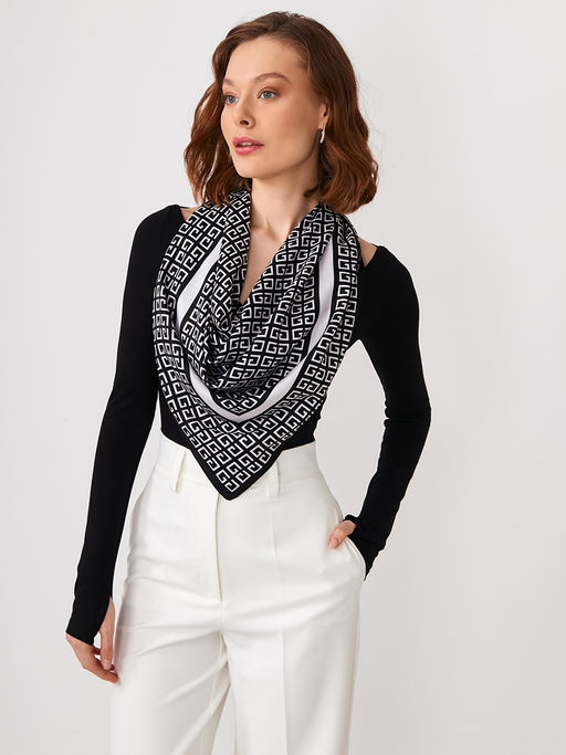 Большой, мягкий, тонкий и очень нежный двусторонний платок с рисунком. - Tantino фото 3