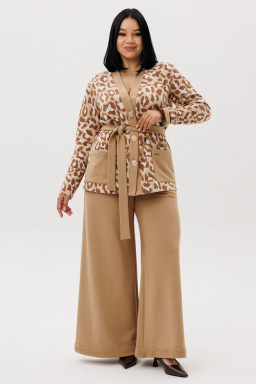 Костюм Anastasia 1292 бежевый (анималистический принт) фото 8