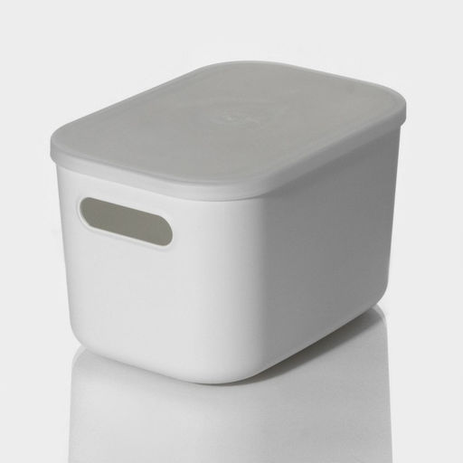 Контейнер для хранения с крышкой LaDom «Лёгкость», 25.7×18×16 см, белый