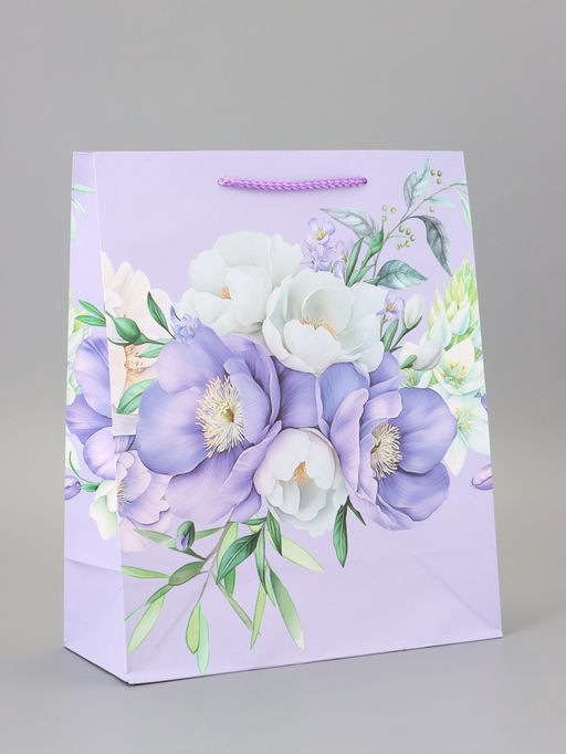 Цена за 2 шт. Пакет подарочный ламинированный «Фиолетовая магия» 26×12×32 см