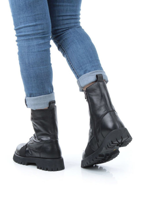 04-YPM9532A BLACK Ботинки зимние женские (натуральная кожа, натуральный мех) - Фабричный китай фото 3