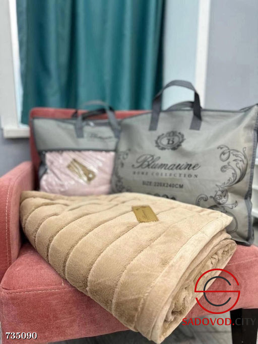 Меховой плед на кровать