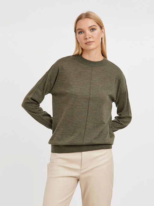 джемпер женский из шерсти со спущенной линией плеча - Glenfield фото 3