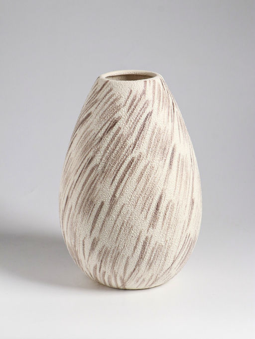 Ваза «Беажио» классик, 24.5×15 см, керамика, бежево-коричневая