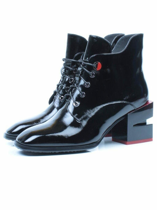 01-C1C3694-21B100M BLACK Ботинки демисезонные женские (натуральная кожа, байка) - Фабричный китай фото 2